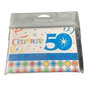 NEW Celebrate 50 Invitations Celebrate in Style 09288 Lot Set of 8